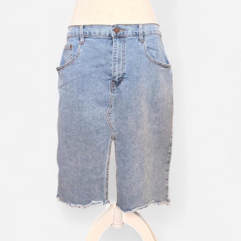 Light Blue Jean Denim Skirt - Happily Grey